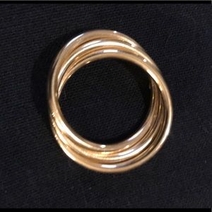 Tiffany 14K gold interlocking loop brooch